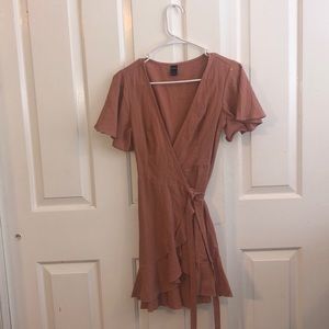 SHEIN Dusty Rose Wrap Dress | Sizes: XS, US 2, EU 34 | Belted Wrap Dress